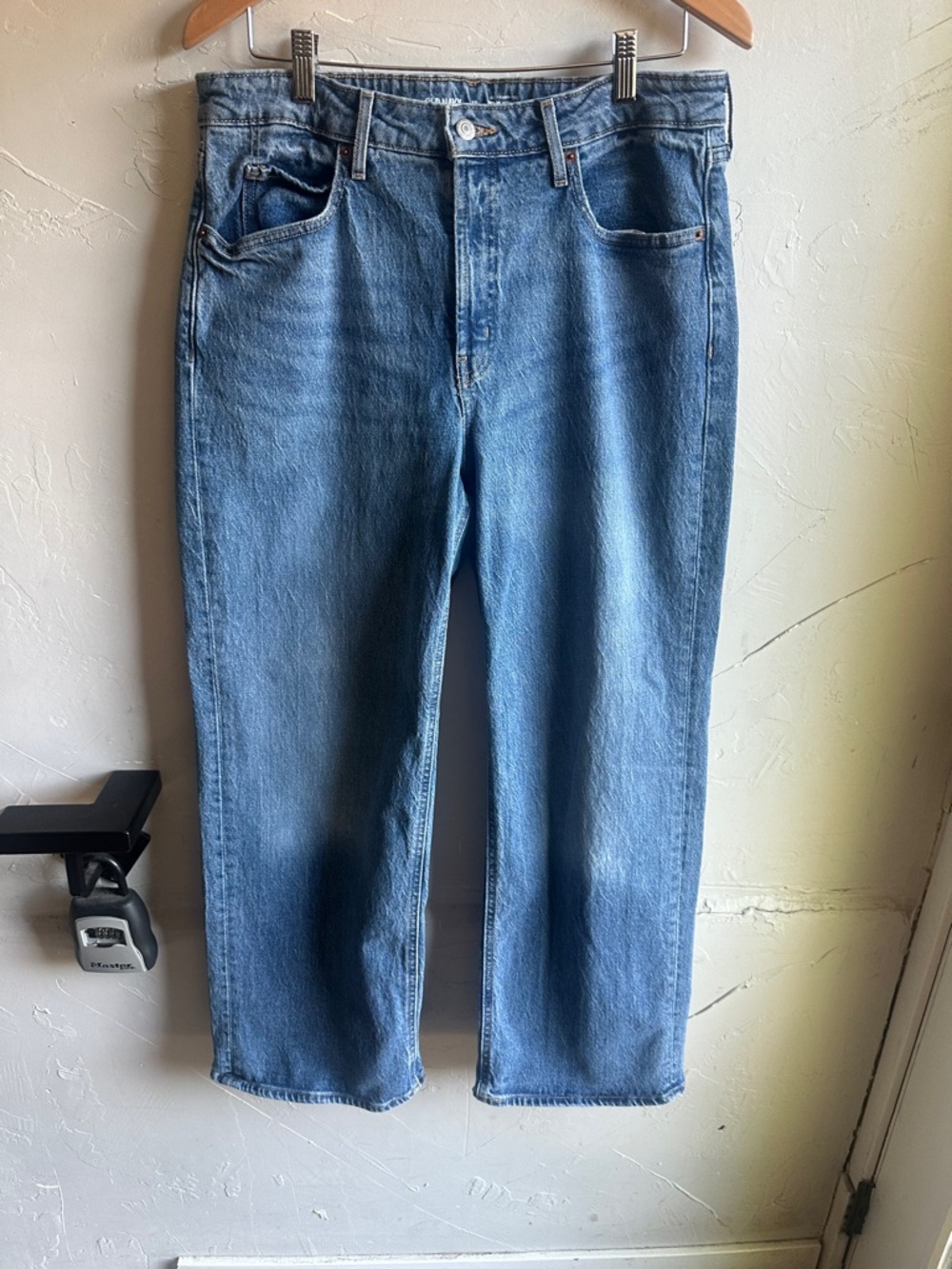 Old Navy Ski-Hi Wide Leg Jeans Extra High Rise Clean Girl Basic Sz 12